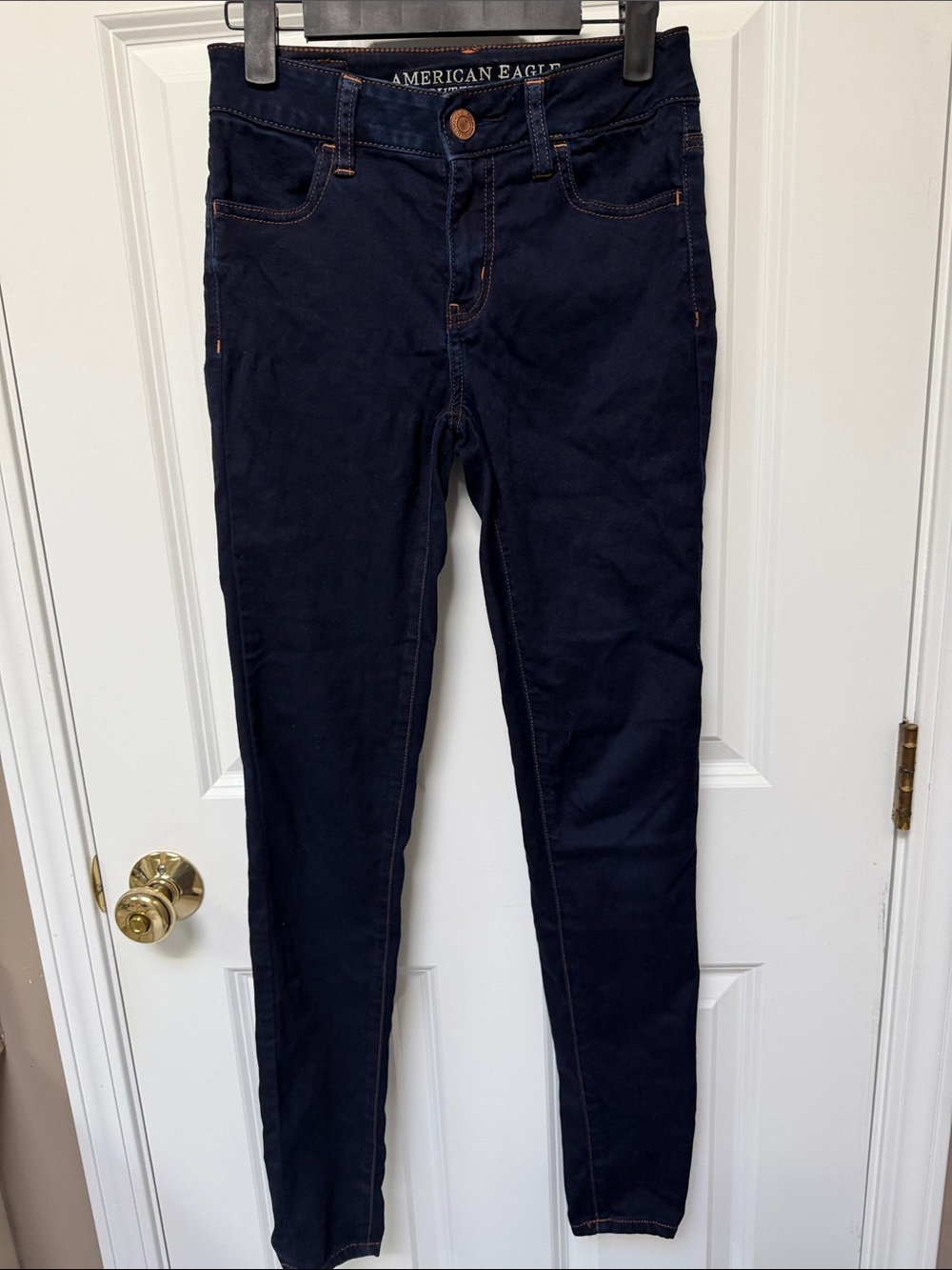 American Eagle Outfitters High Rise Jegging Dark Wash Navy Women's Size 0